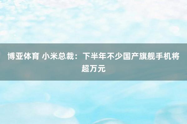 博亚体育 小米总裁:下半年不少国产旗舰手机将超万元