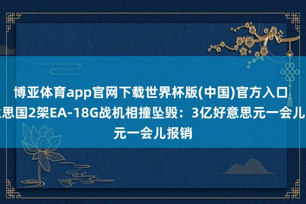 博亚体育app官网下载世界杯版(中国)官方入口 好意思国2架EA-18G战机相撞坠毁:3亿好意思元一会儿报销