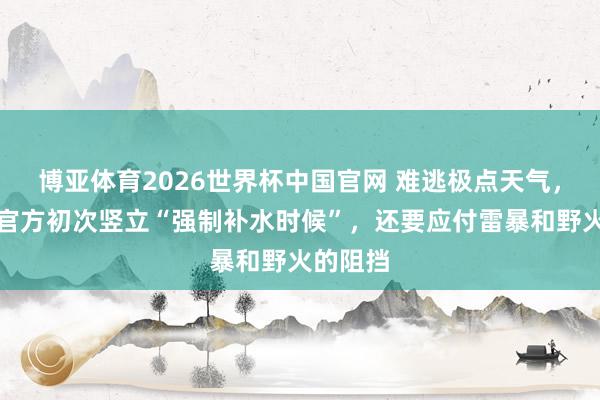 博亚体育2026世界杯中国官网 难逃极点天气,天下杯官方初次竖立“强制补水时候”,还要应付雷暴和野火的阻挡