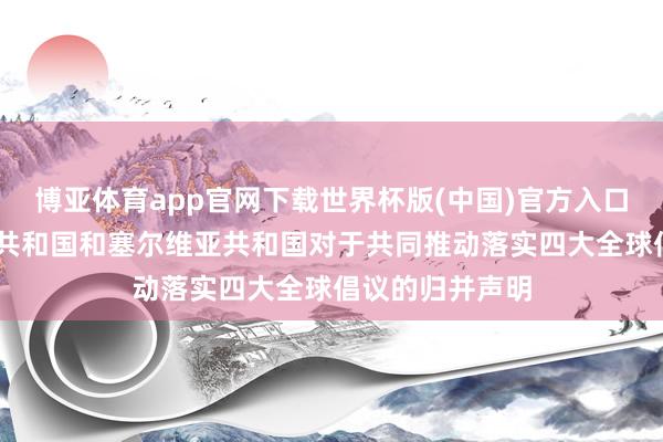 博亚体育app官网下载世界杯版(中国)官方入口 中华东谈主民共和国和塞尔维亚共和国对于共同推动落实四大全球倡议的归并声明