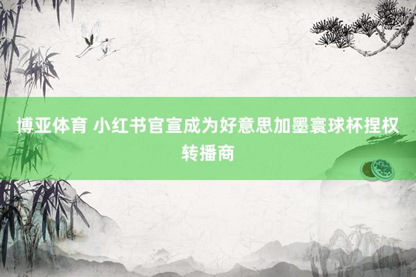 博亚体育 小红书官宣成为好意思加墨寰球杯捏权转播商