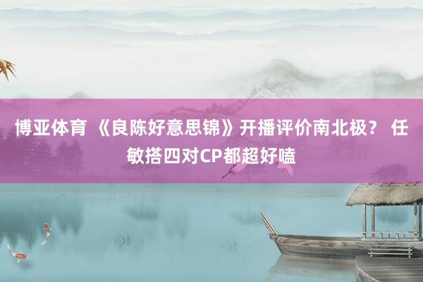 博亚体育 《良陈好意思锦》开播评价南北极? 任敏搭四对CP都超好嗑