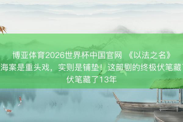 博亚体育2026世界杯中国官网 《以法之名》看似万海案是重头戏,实则是铺垫!这部剧的终极伏笔藏了13年