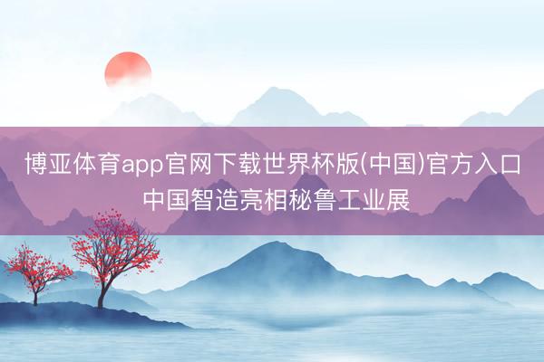 博亚体育app官网下载世界杯版(中国)官方入口 中国智造亮相秘鲁工业展